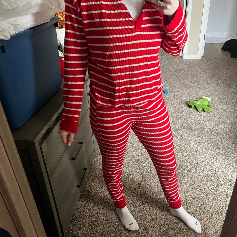 Wondershop Red and White Striped Pajama Set